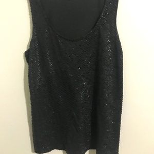 J Crew Black Sequin Tank